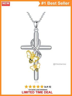 925 Sterling Silver Bee Pendant Necklace Gift for Women